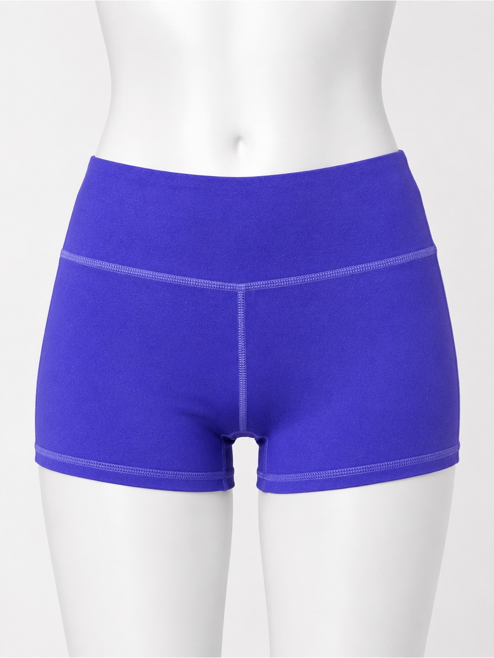 Women's High-Waist Active Shorts in Royal Purple Becco